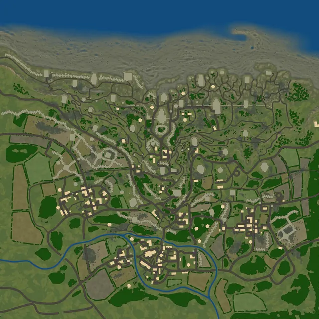 Minimap of Normandy Beach Fortified